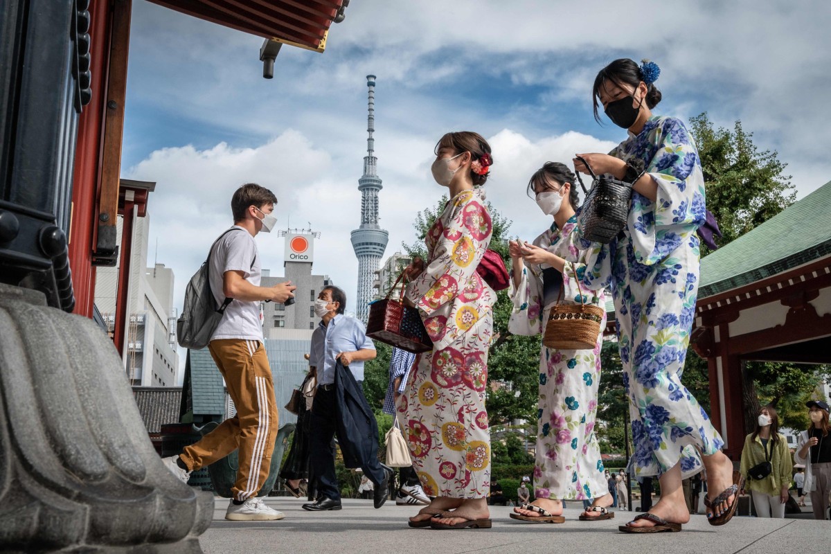 People visit Sensoji Temple, a popular tourist location, in Tokyo. Photo: AFP 