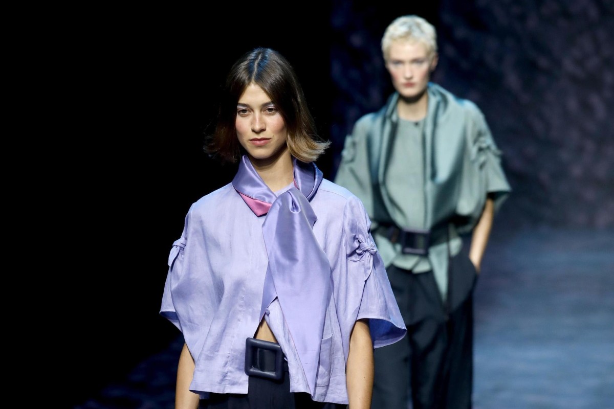 Milan Fashion Week: Armani offered shimmery elegance for spring/summer using a subdued colour palette with intriguing silhouettes – and 'a little glitter' sprinkled by Giorgio Armani | South China Morning Post
