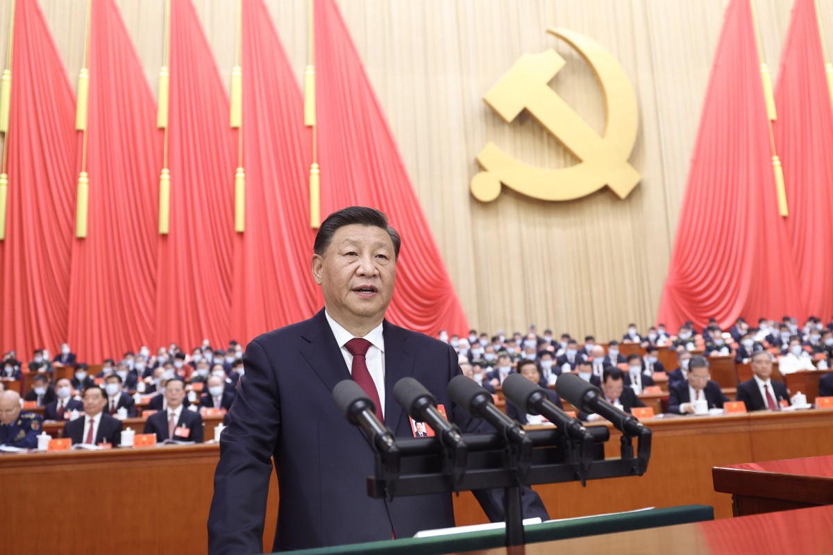 President Xi Jinping delivers a report to the 20th National Congress of the Communist Party of China at the Great Hall of the People in Beijing on October 16. Photo: Xinhua