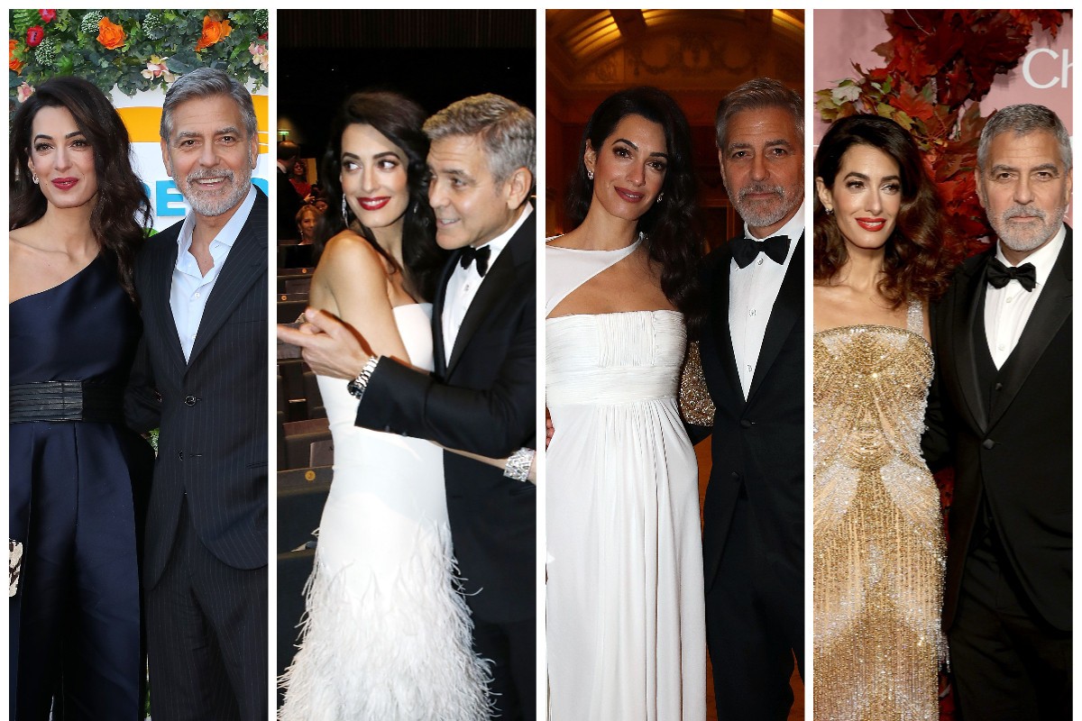 16 of George Amal Clooney's best looks: from Stella McCartney at Meghan Markle and Harry's wedding and classic ensembles at King Charles' dinner, Versace and Valentino galore