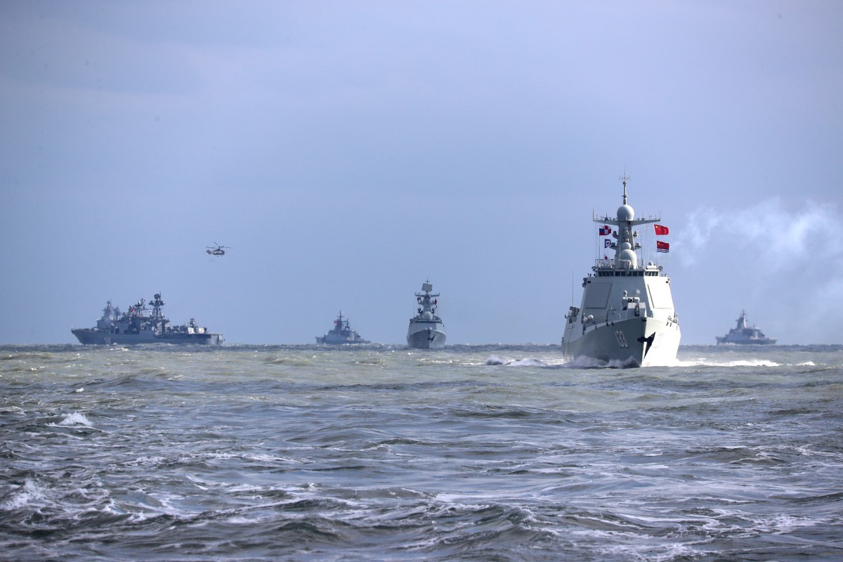 China and Russia conduct a joint naval drill in the East China Sea. File photo: Xinhua