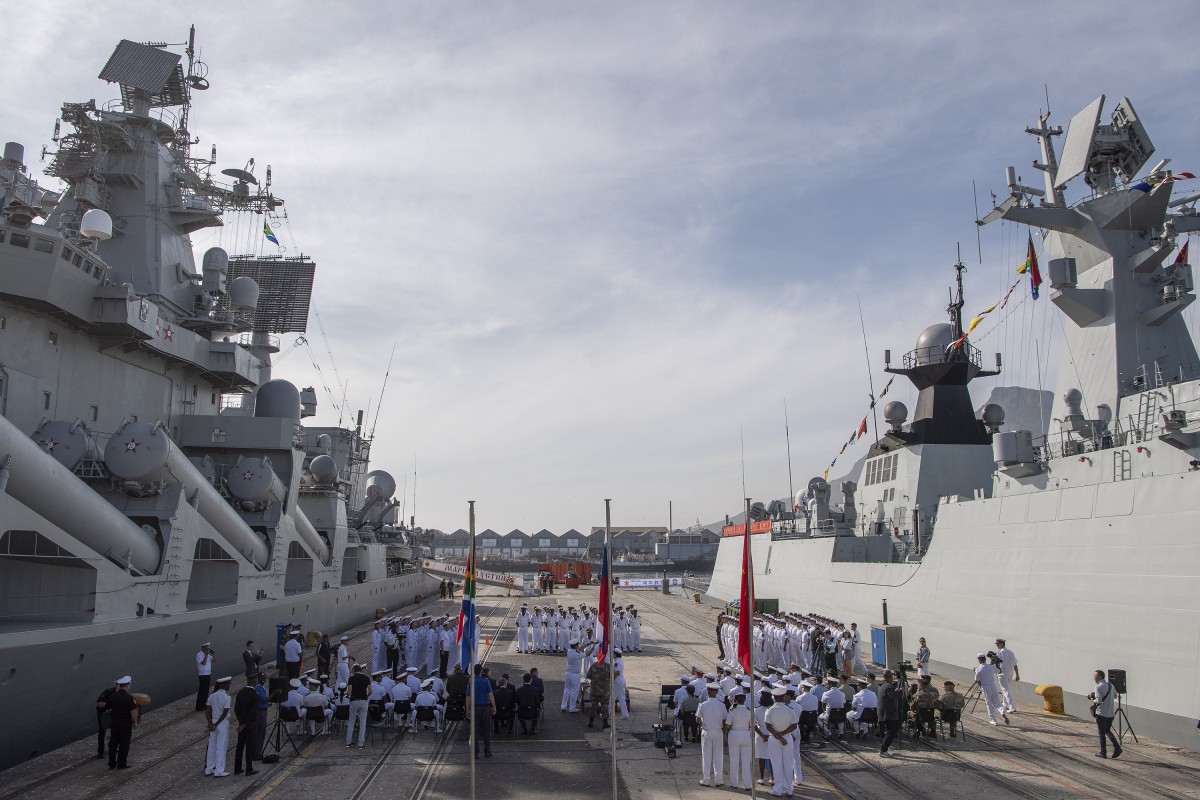 South Africa unveils joint naval drills with Russia, China for second time  | South China Morning Post