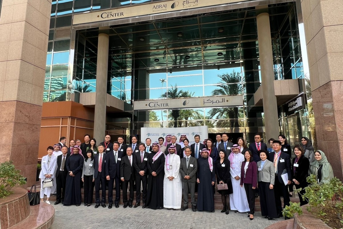Hong Kong’s delegation during a meeting at the Abraj Atta’awuneya Center at the Ulaya district in Riyadh. Photo: Handout