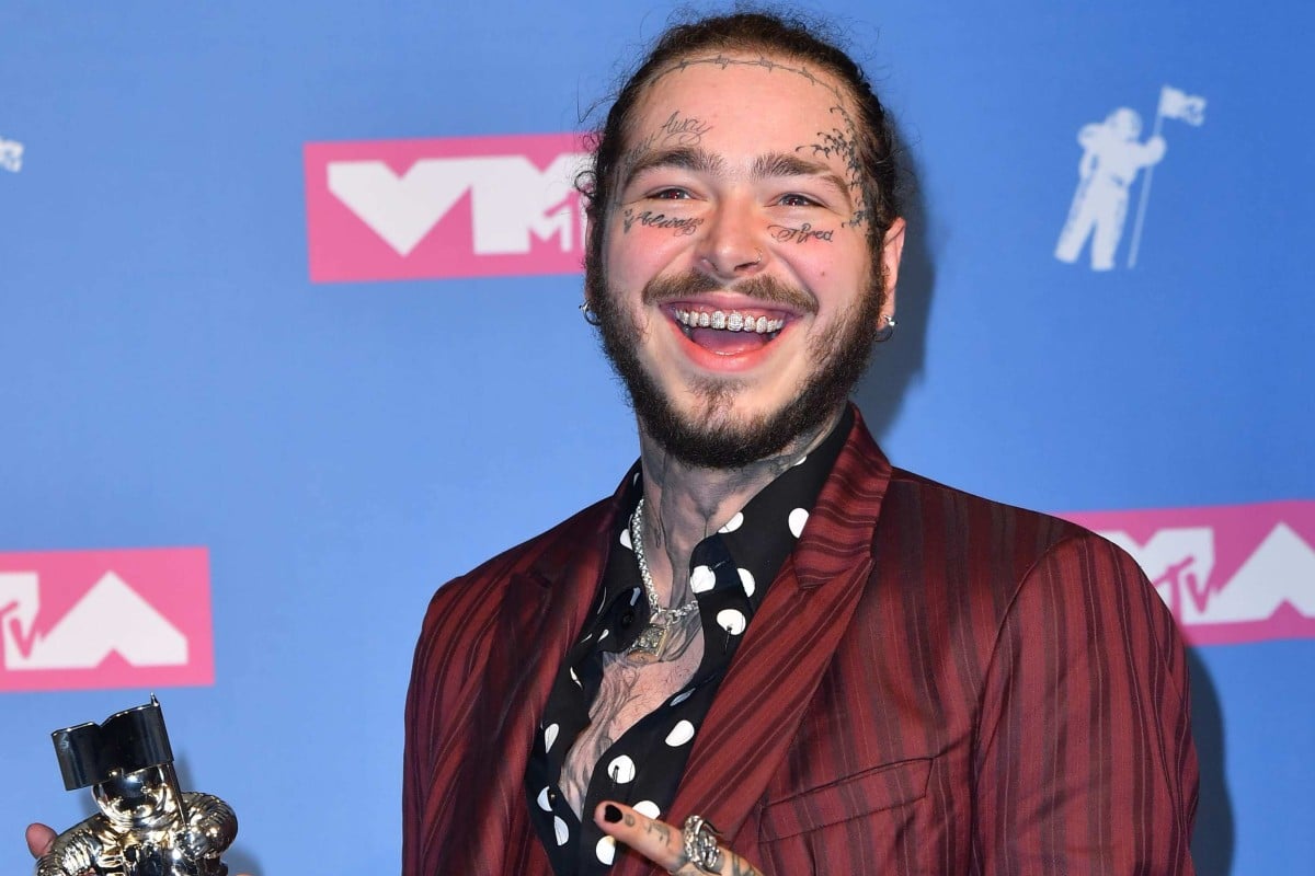 Makeup Beauty Hair  Skin  Post Malone Just Opened Up About His Famous  Face Tattoos  POPSUGAR Beauty Photo 3