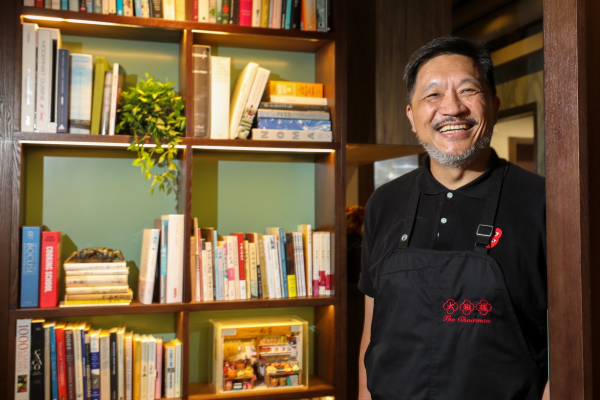 Danny Yip, founder of The Chairman,  a Chinese restaurant in Hong Kong where his collection of food books is on display. Photo: Xiaomei Chen