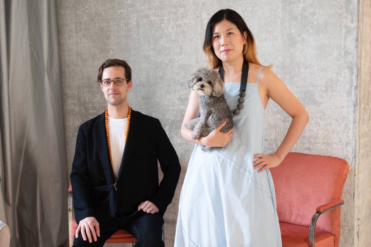 Ysabelle Cheung and Willem Molesworth, co-founders of experimental art gallery PHD in Causeway Bay, Hong Kong, say they explain to visitors the origins of the gallery through the framework of the essay “The Carrier Bag Theory of Fiction”. Photo: PHD