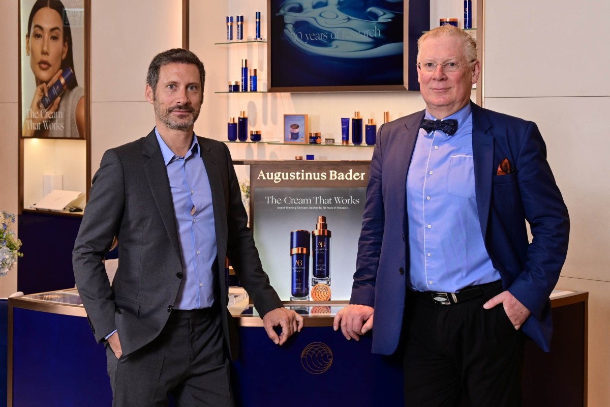 Professor Augustinus Bader (right) and the skincare brand’s CEO Charles Rosier discuss how they have made a retinol serum “without the drawbacks”.