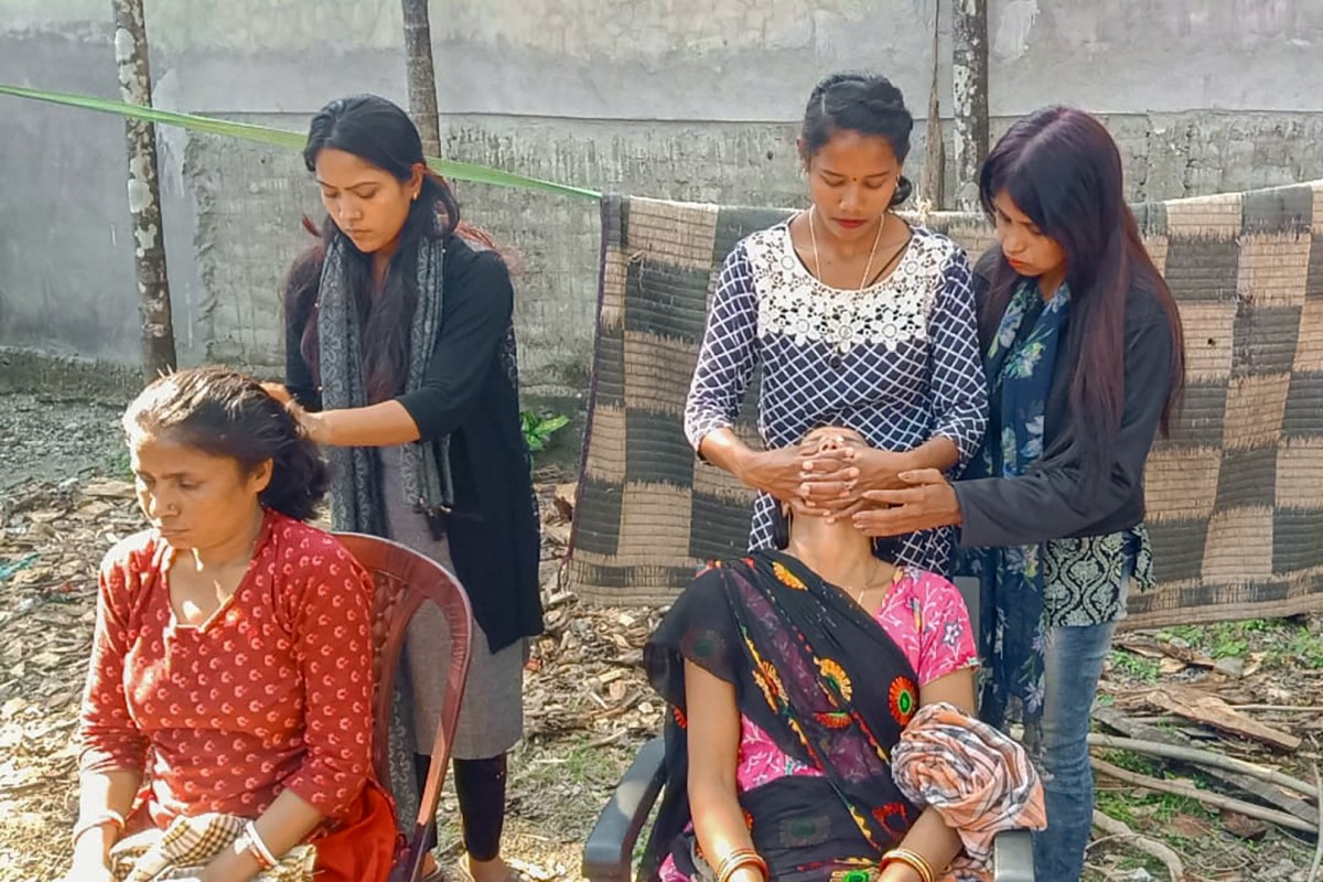 Beauty classes have helped thousands of women in India’s West Bengal state to become financially independent, making them less likely to become victims of trafficking. Photo: Sukla Debnath