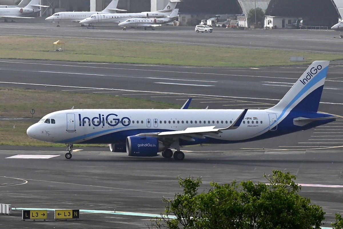 An IndiGo aircraft taxies in the apron at the Mumbai International airport in Mumbai on June 20, 2023. Photo: AFP