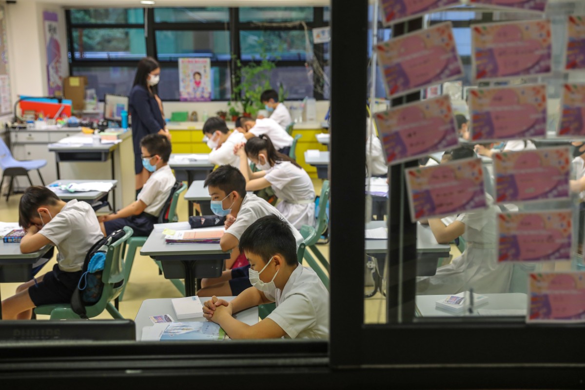 A class at S.K.H. St James’ Primary School in Wan Chai. The central allocation results will be released on July 11. Photo: Nora Tam