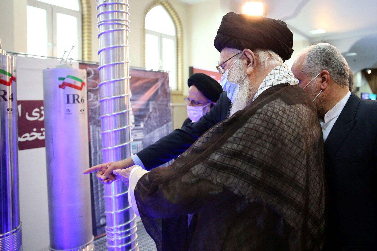 Iran’s Supreme Leader Ayatollah Ali Khamenei visits the Iranian centrifuges in Tehran on June 11, 2023. Photo: Office of the Iranian Supreme Leader/WANA via Reuters