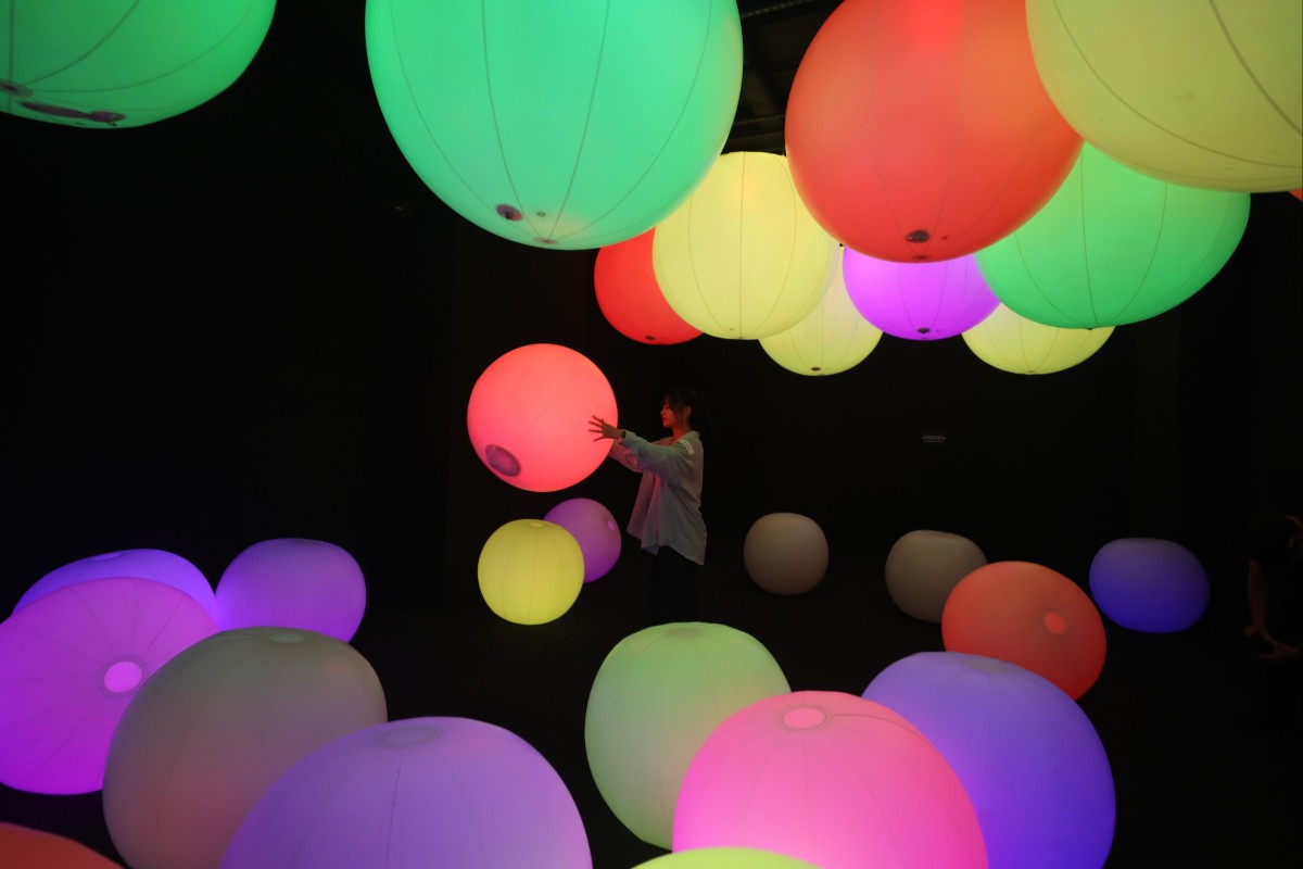 The Instagram-friendly 10,000 sq ft interactive pop-up art display teamLab: Future Park is running at Megabox in Kowloon Bay, Hong Kong until 2024. Above: Lightball Orchestra. Photo: Xiaomei Chen