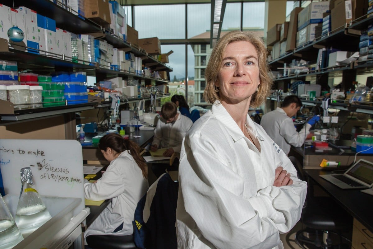 Jennifer Doudna, a pioneer of the gene-editing technology CRISPR, at the University of California Berkeley’s Li Ka Shing Center. Photo: Getty Images