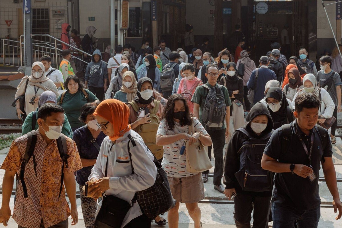 Morning commuters in Jakarta, which was recently ranked the world’s most polluted city. Photo: Bloomberg