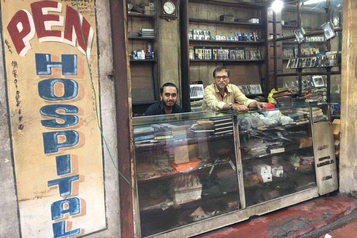 Shahbaz Reyaz and his uncle Mohammad Imtiaz run the Pen Hospital store in Kolkata, which sells and repairs pens of all types for customers from around the world. Photo: handout