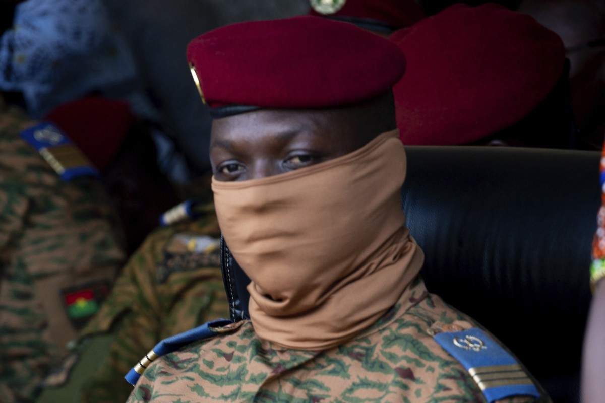 Burkina Faso’s military leader:Captain Ibrahim Traore. File photo: AP