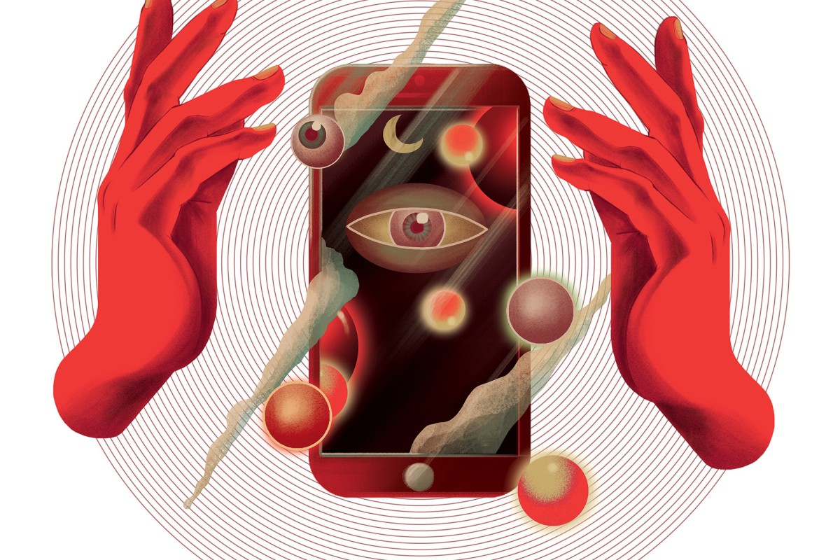 As Beijing cracks down on all things superstitious, apps such as Cece, where “psychics” sell their insights, are repositioning themselves as entertainment while still targeting young people facing an uncertain future. Illustration: Victor Sanjinez Garcia