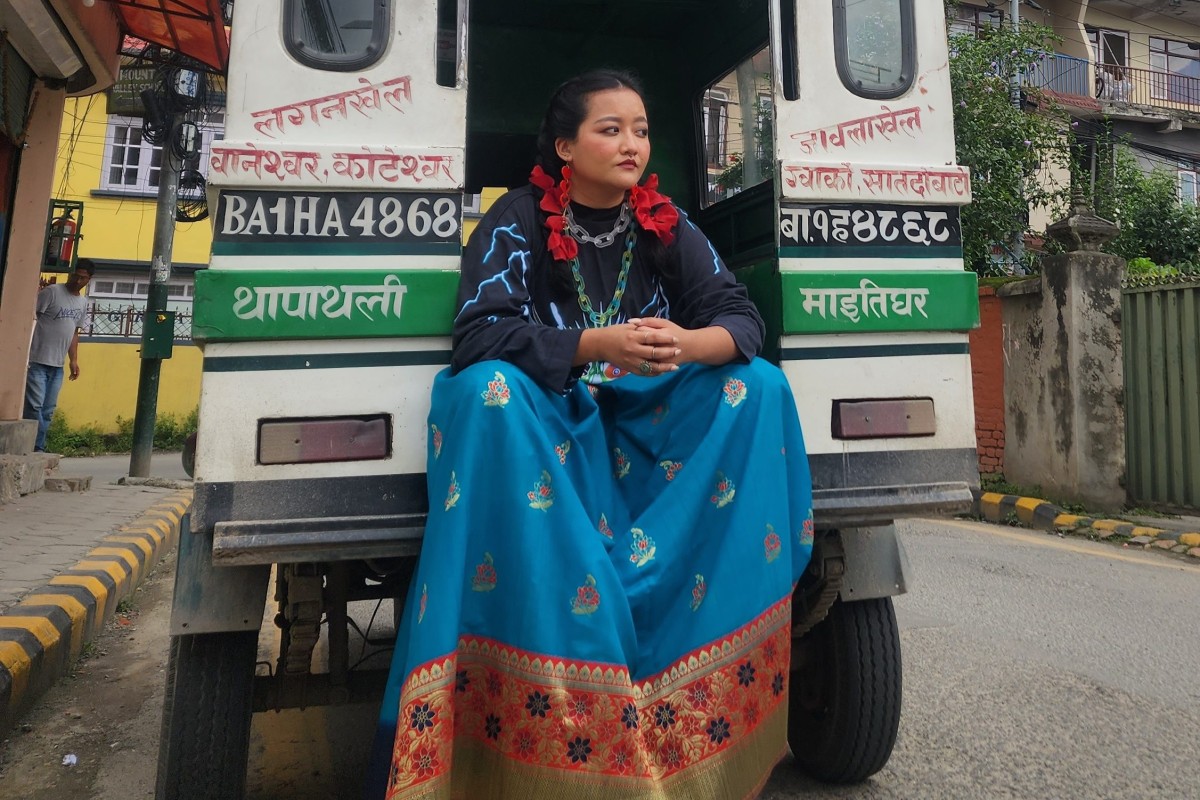 Suski during her music video shoot of Big Didi Energy in Kathmandu. Photo: Handout