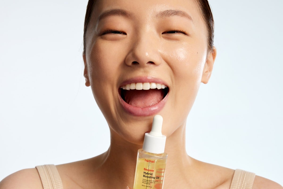Nomel’s hero product is its Sincere Hybrid Boosting Oil, which is a light and absorbent face oil formulation that consists of 70 per cent oil and 30 per cent serum water. Photo: Nomel