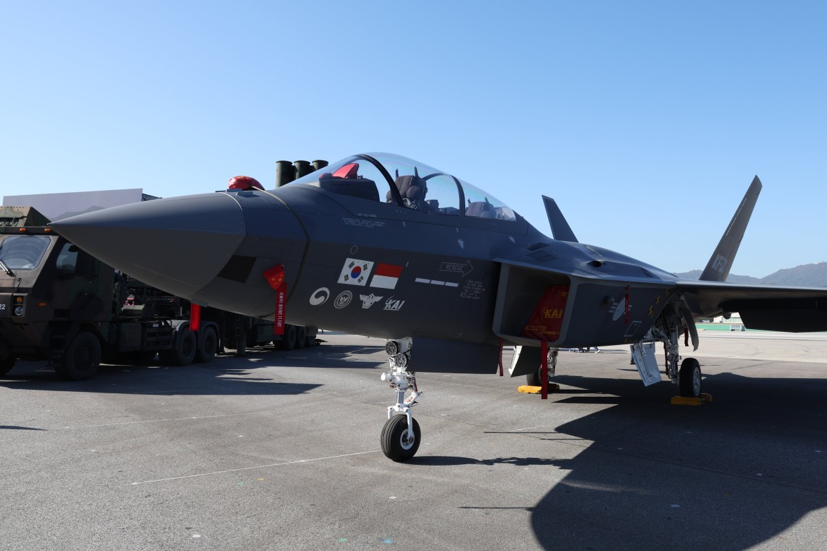 A South Korean-made KF-21 fighter jet. Indonesia is a partner country in the project. Photo: EPA-EFE/Yonhap