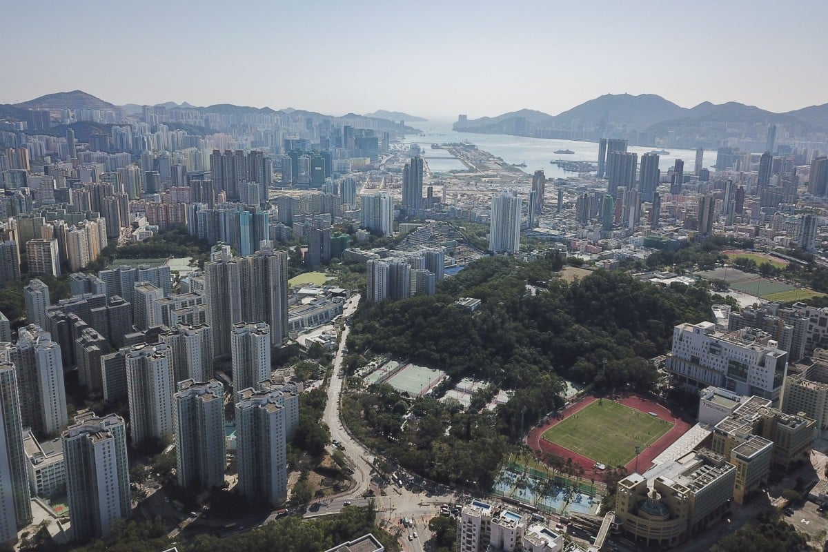 An aerial view of the Baptist University campus (bottom right) at Kowloon Tong. Photo: Winson Wong