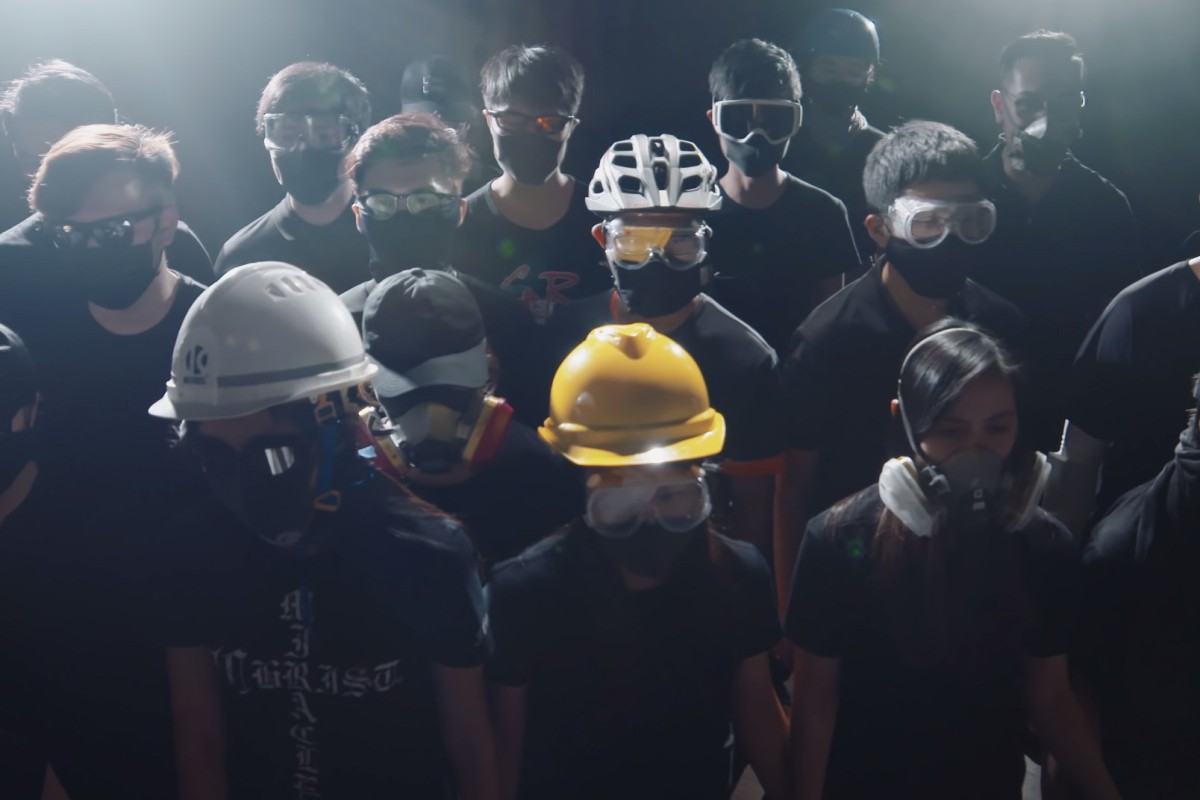 A still from the music video of protest song “Glory to Hong Kong”. The government has urged internet giant Google to censor the tune. Photo: YouTube