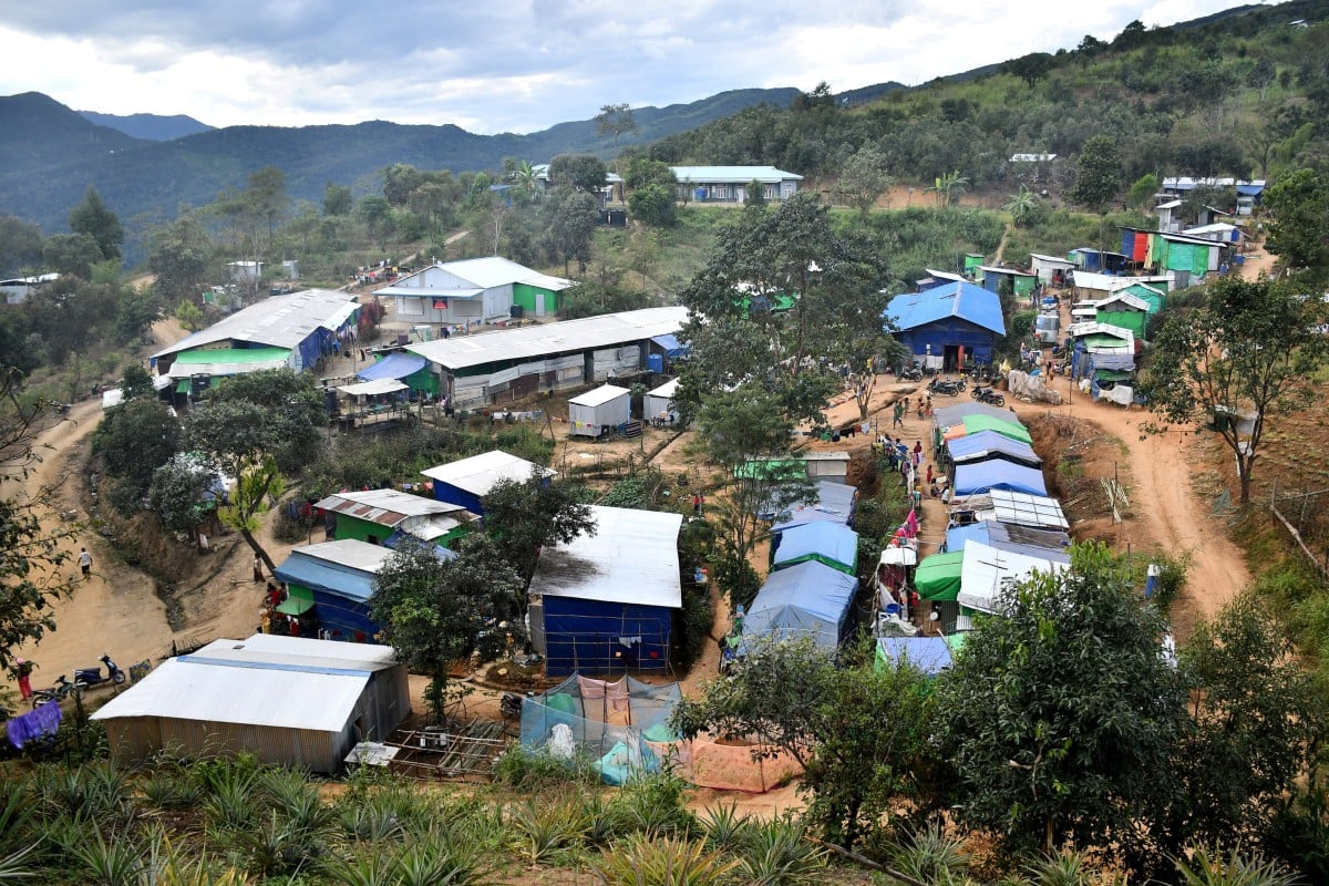 A view of a relief camp in India’s northeastern state of Mizoram, where people who fled Myanmar stay. File photo: Reuters