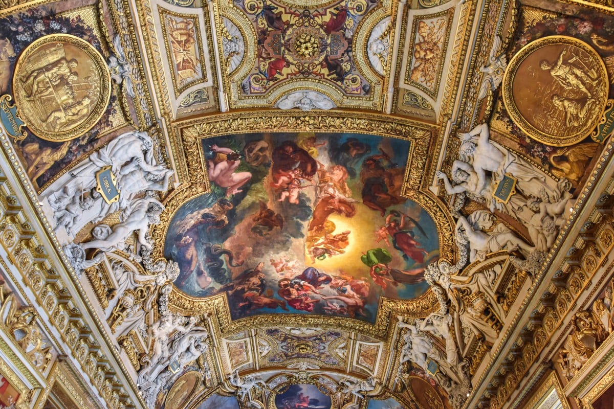 Some of the finest art in the world is above our heads, so next time you are in the lavish Apollo Gallery at The Louvre in Paris (above), do look up. The same goes for other dazzling examples of ceiling art around the world we’ve picked out. Photo: Ronan O’Connell