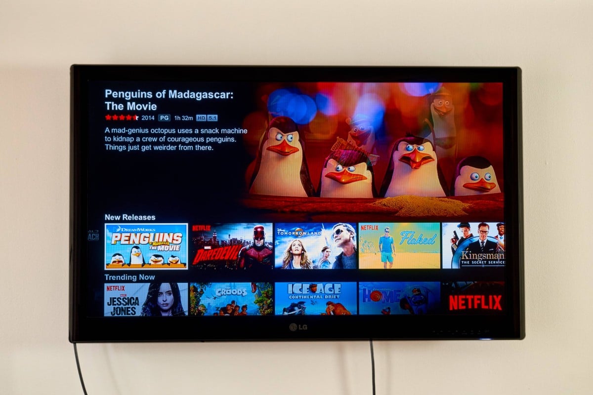 Netflix application running on a TV. Photo: Shutterstock