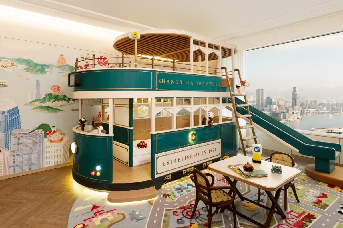The Hong Kong Wonders room, on the new family floor at the five-star Island-Shangri-La, Hong Kong hotel, features a model that doubles as a bunk bed and play prop. Photo: Island Shangri La