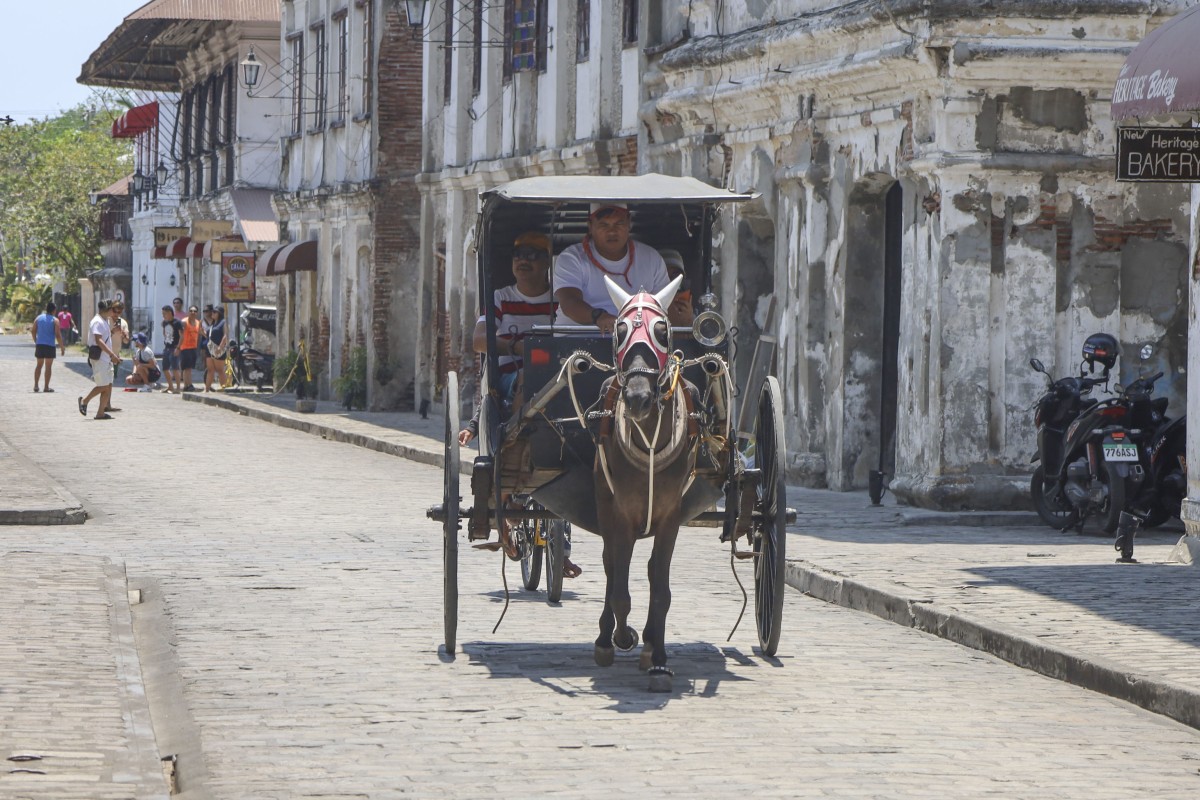 A horse-drawn kalesa on a street in Vigan, a city in the Philippines where hundreds of Spanish colonial buildings give a window into the past. Though much of the Philippines’ colonial material culture has been wiped out, there are still traces of it to be found in the islands’ historical areas. Photo: Thomas Bird