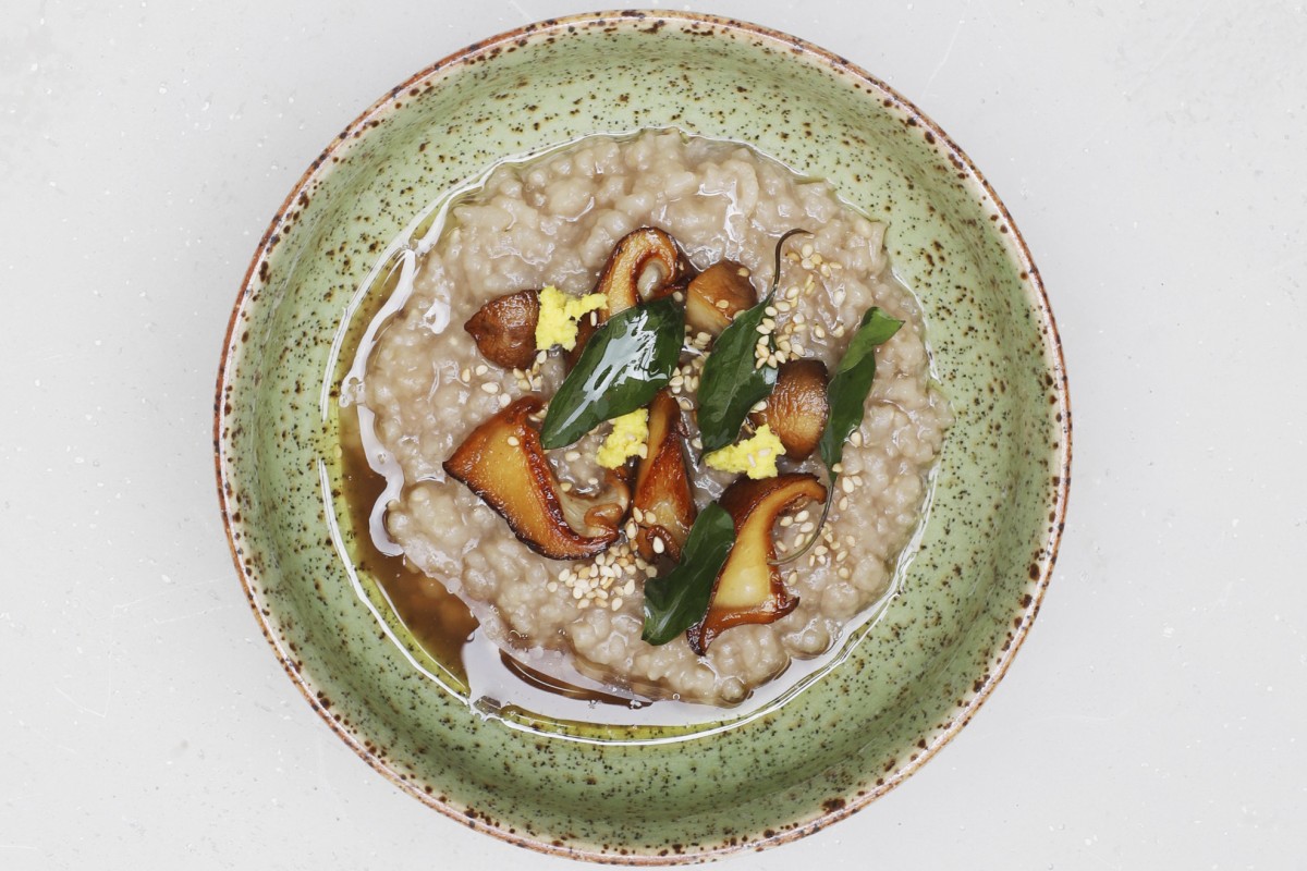 Congee recipe from Manon Fleury’s book. French fencing champion Manon Fleury swapped her sabre for a kitchen knife, slicing up outdated ideas to create space for top female chefs of the future. Photo:  Pauline Gouablin