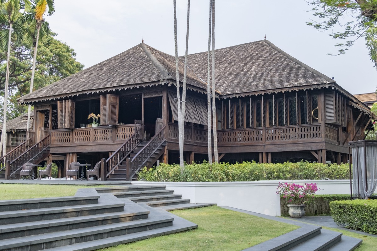 A restored teak wood building that is the centrepiece of the 137 Pillars Hotel. Photo: Oliver Raw