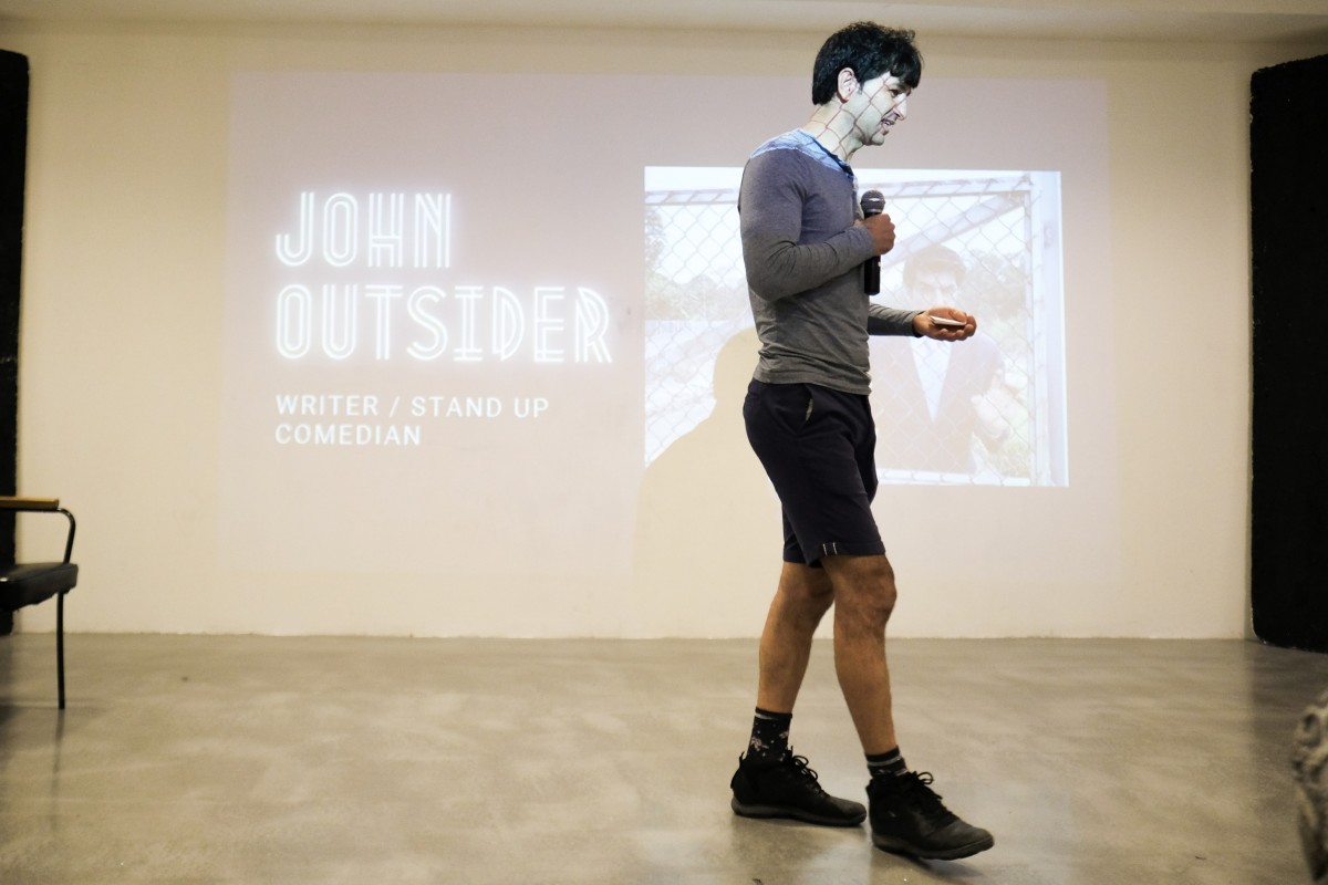 Misplaced Words Of A Displaced Man is a collection of poems by asylum seeker John Outsider that will be launched at open mic poetry night held as part of Refugee Week Hong Kong. Photo: Phoebe So

