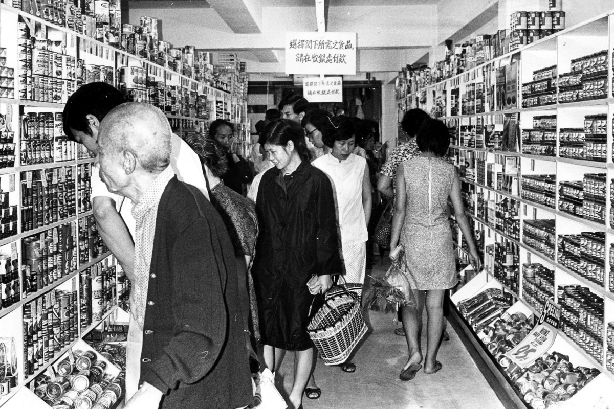 The opening of a Wellcome supermarket in the Wah Fu Estate, in Pok Fu Lam, Hong Kong. It was one of the first self-service supermarkets in Hong Kong. Photo: SCMP