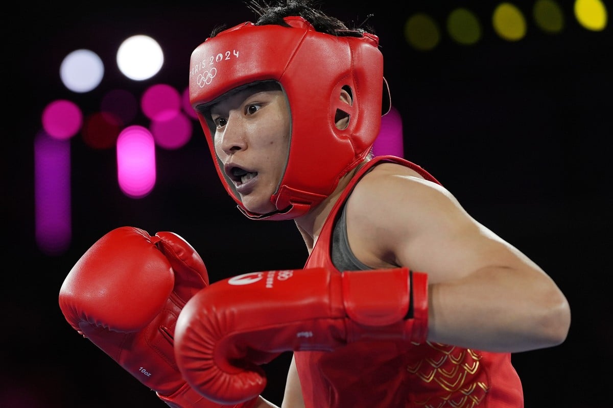 Yang Wenlu in action in her 60kg boxing final in Paris. Photo: Xinhua