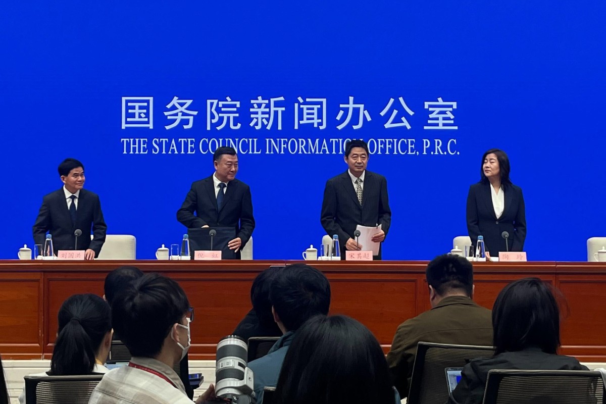 Housing and Urban-Rural Development media briefing. Photo: Ji Siqi