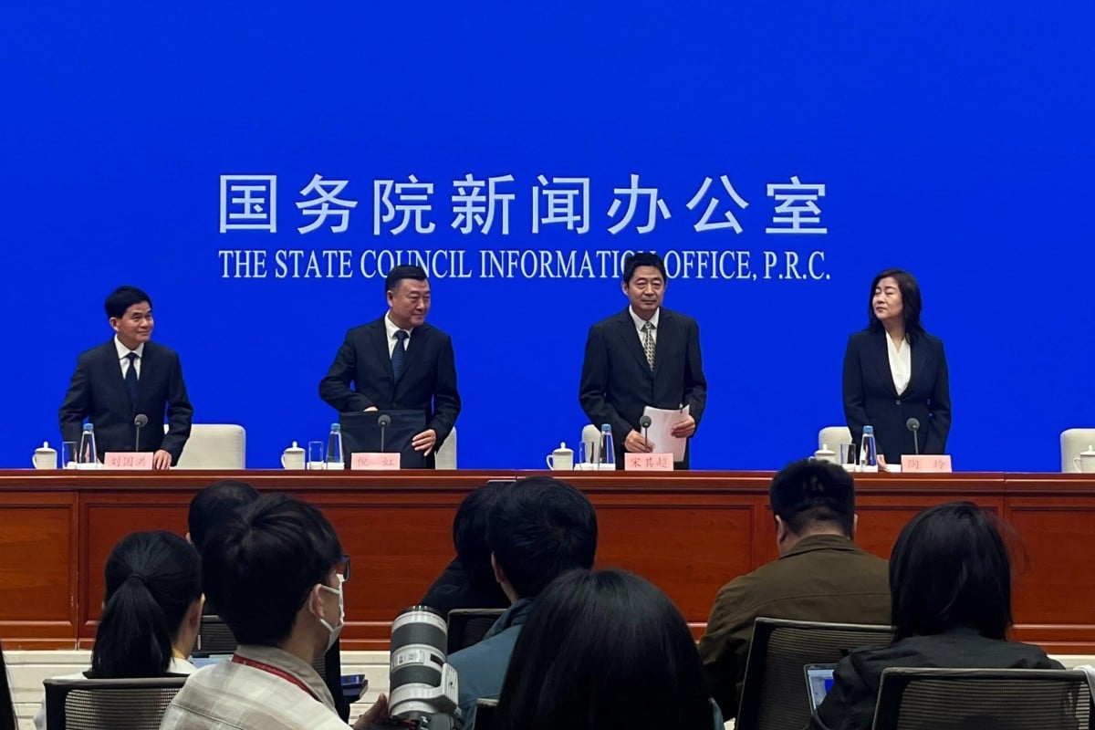 Housing and Urban-Rural Development media briefing. Photo: Ji Siqi