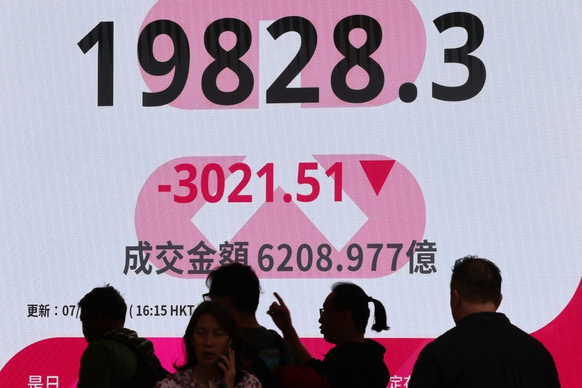 The Hang Seng Index had its worst one-day drop since 1997. Photo: Jelly Tse