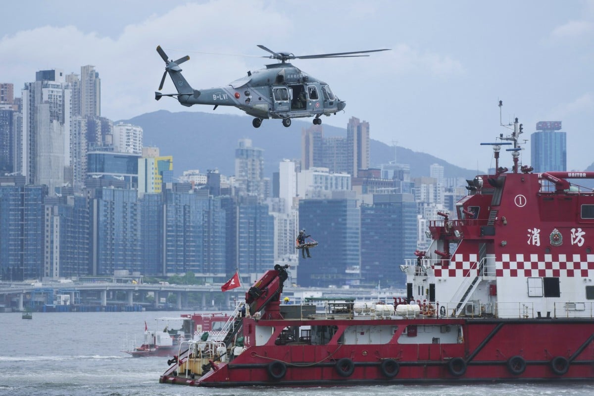 Hong Kong conducted an unprecedented counterterrorism drill on Thursday afternoon at the Kai Tak Cruise Terminal. Photo: Karma Lo