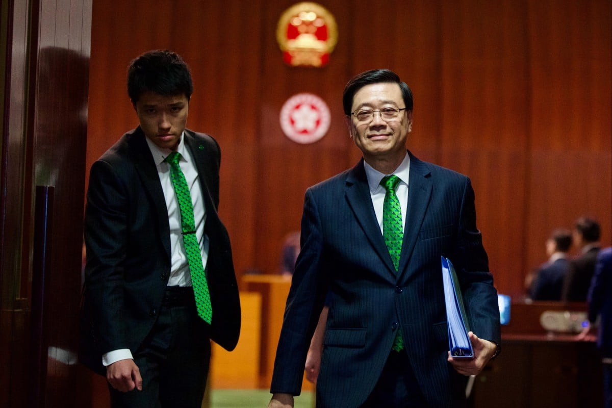 Chief Executive John Lee unveils his policy address on Wednesday. Photo: Sam Tsang