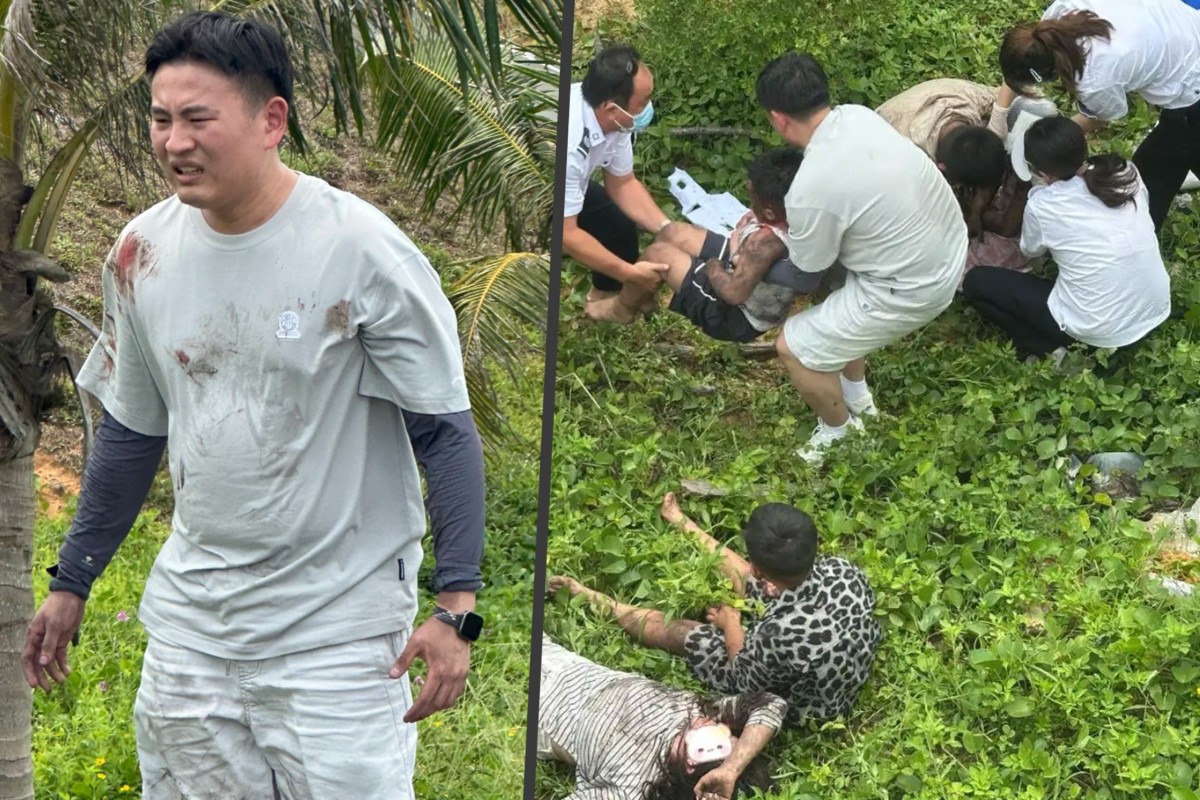 Policeman and new wife on honeymoon bravely save family of 5 from a car teetering on slope edge