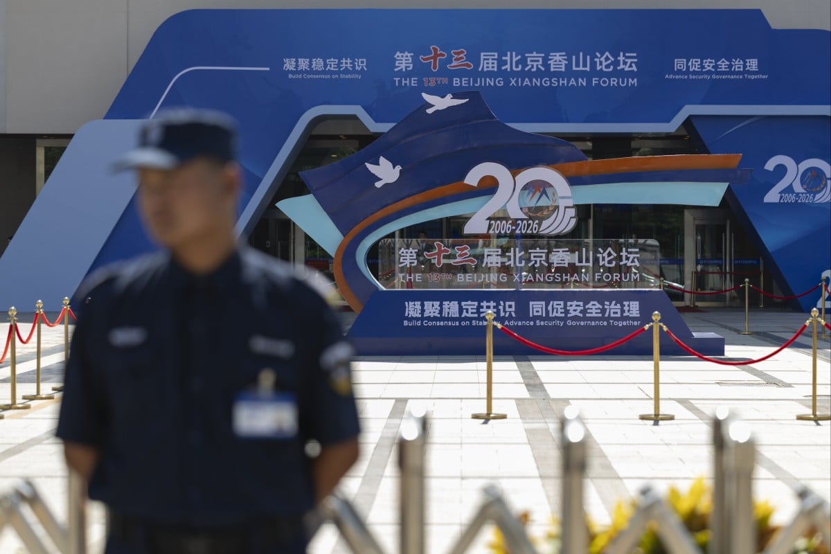 The Beijing Xiangshan Forum is China’s leading defence conference. Photo: EPA