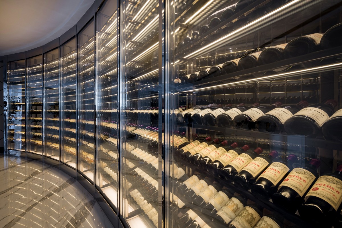 The wine wall at Le Pan, a modern French restaurant in Kowloon Bay founded by noted wine lover Pan Sutong.