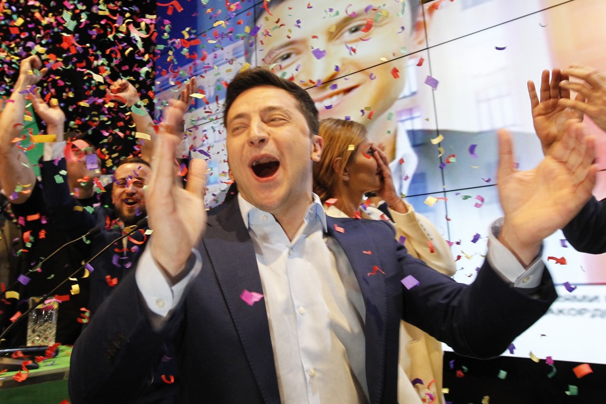 Ukraine election comedian Volodymyr Zelensky who played president on TV show wins actual Ukraine election comedian Volodymyr Zelensky who played president on TV show wins actual