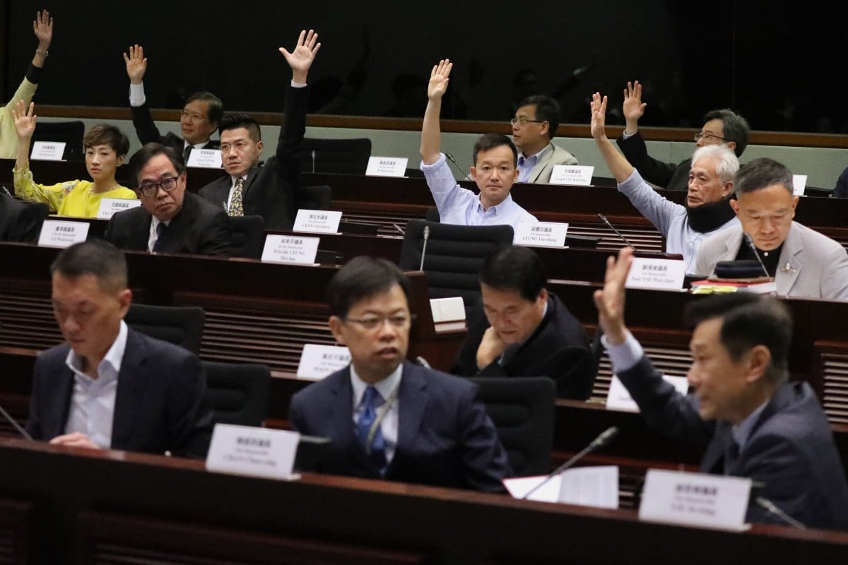 Hong Kong lawmakers at the first meeting of the bills committee on amending the fugitive offenders’ law, at the Legislative Council on April 17. Photo: Nora Tam