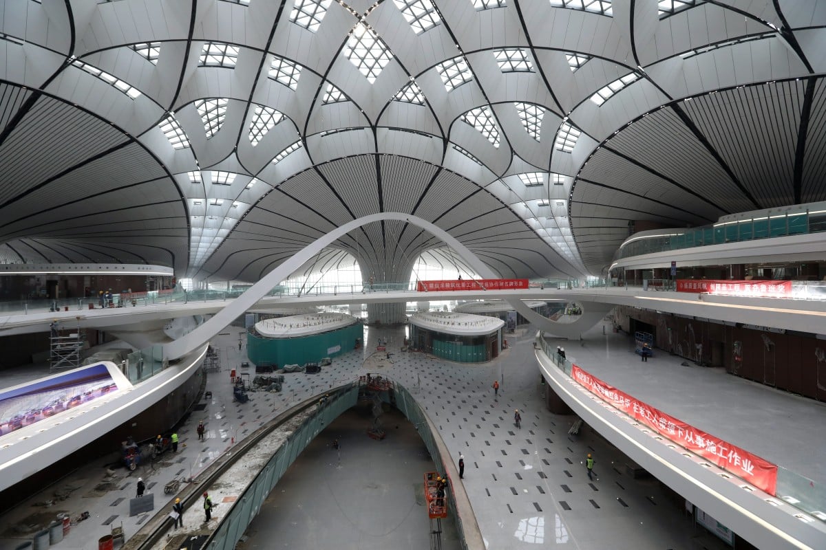 A view of Beijing's new Daxing International Airport under construction in Daxing district, Beijing on April 25, 2019. Daxing International Airport will open at the end of September this year. Photo: Simon Song