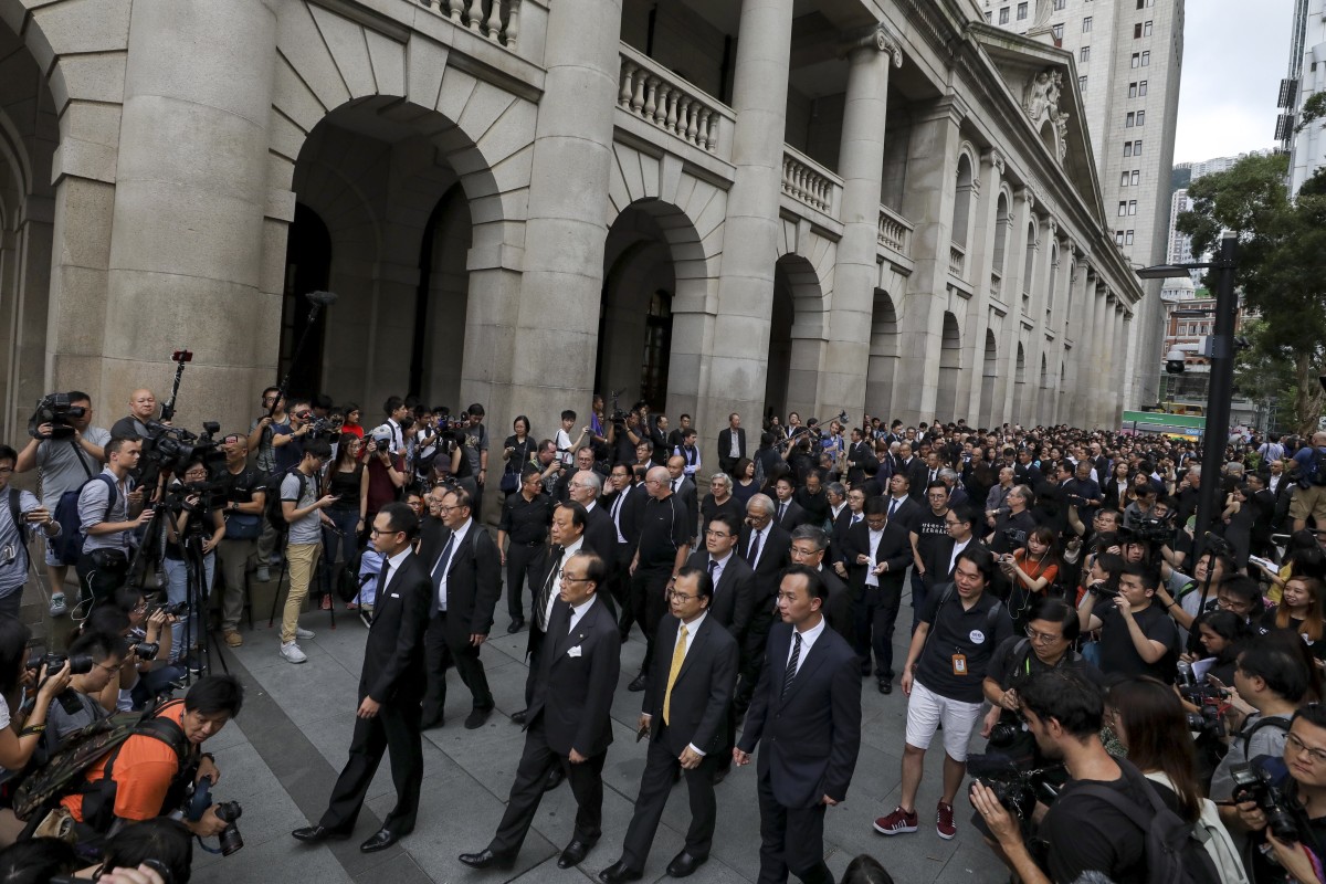 Record 3 000 Hong Kong Lawyers In Silent March Against Controversial Extradition Bill South China Morning Post