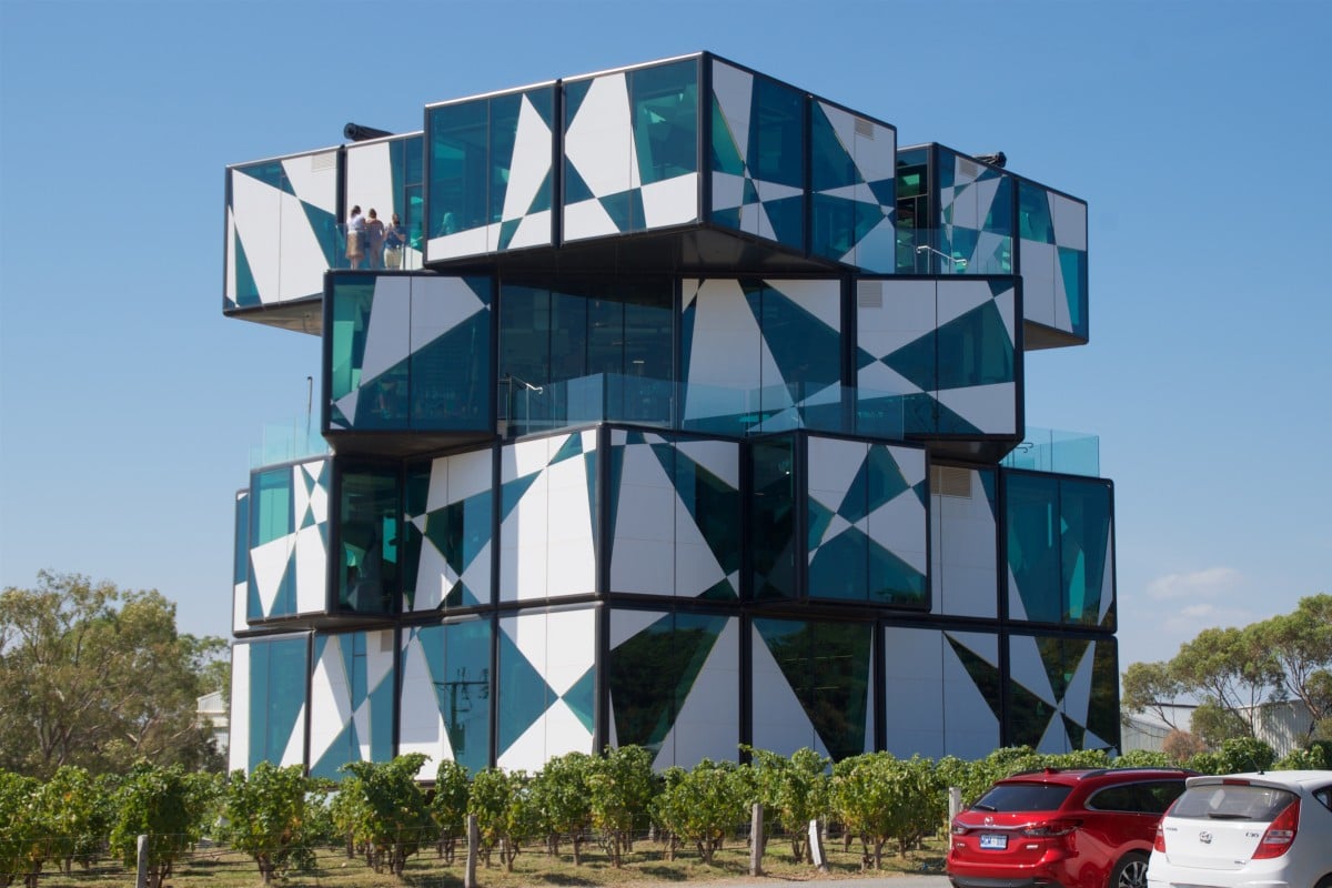 The D Arenberg Cube Australian Vineyard Grows Five Storey Rubik S