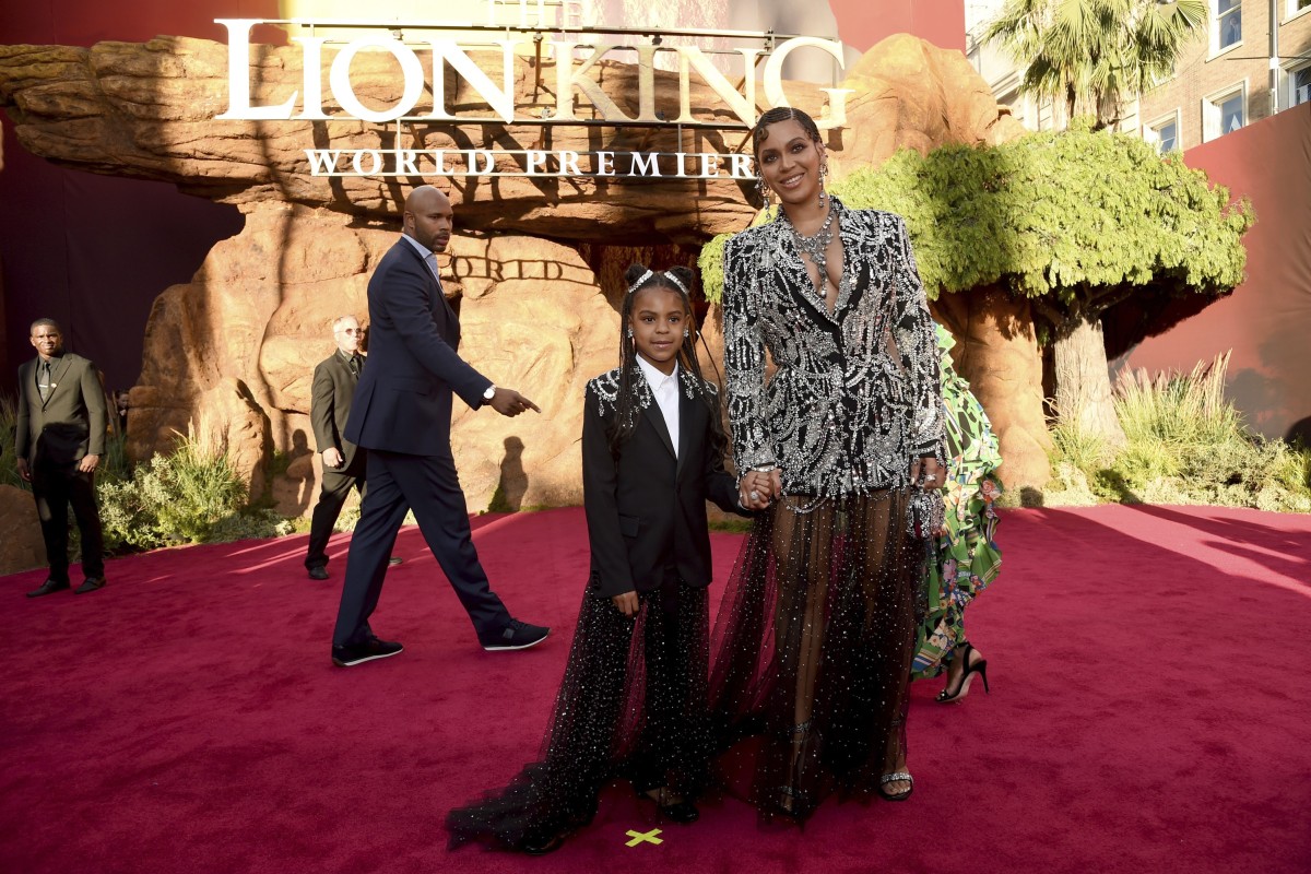 Beyoncé And Blue Ivy Dazzle At Lion King Premiere In Matching Alexander Mcqueen Outfits South